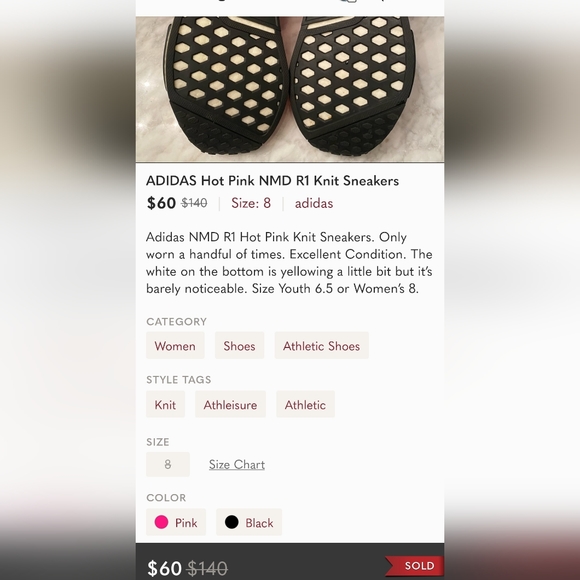 ADIDAS Hot Pink NMD R1 Knit Sneakers - Picture 13 of 17